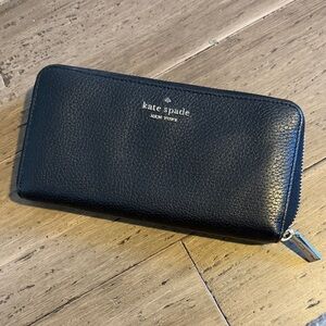 Kate Spade Black Zip-Around Wallet